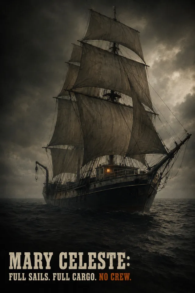 Mary Celeste: Full Sails. Full Cargo. No Crew.
